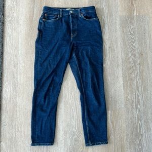 Re/Done 90s High Rise Ankle Crop Jeans - Size 27 - Like new!